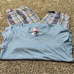 Jenni Blue and Pink Plaid Pajama Set (R1)